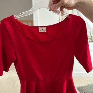 Red Peplum Shirt
